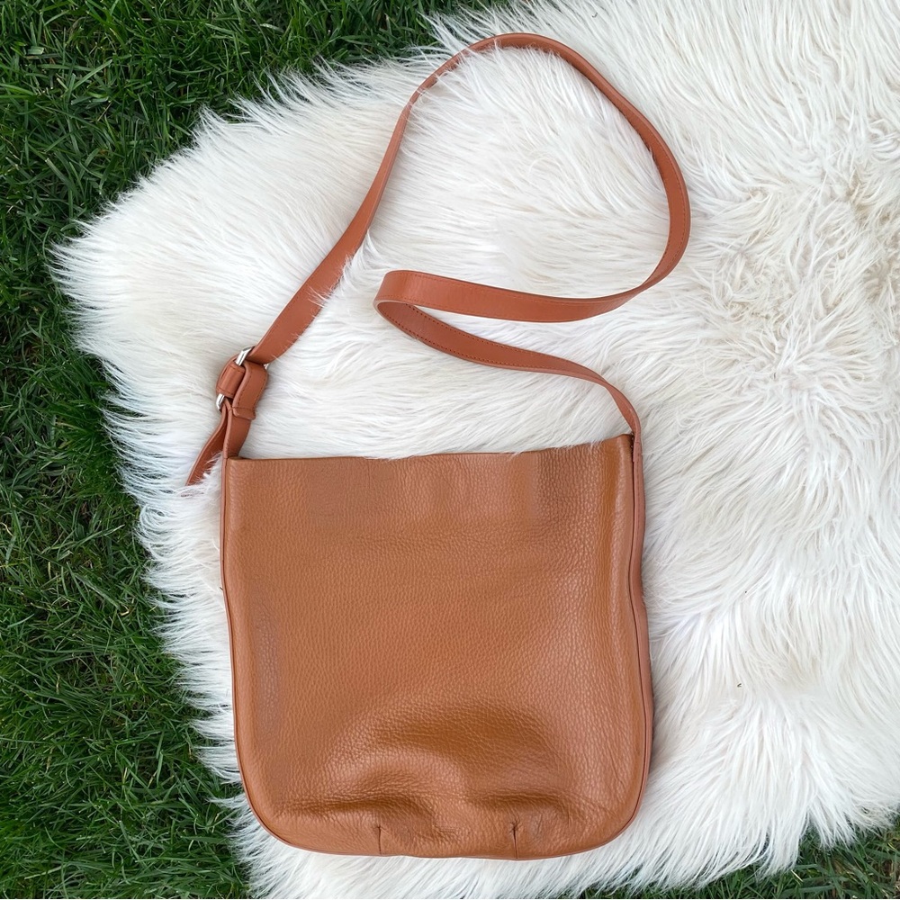 Shinola Brown Leather Cross Body Purse